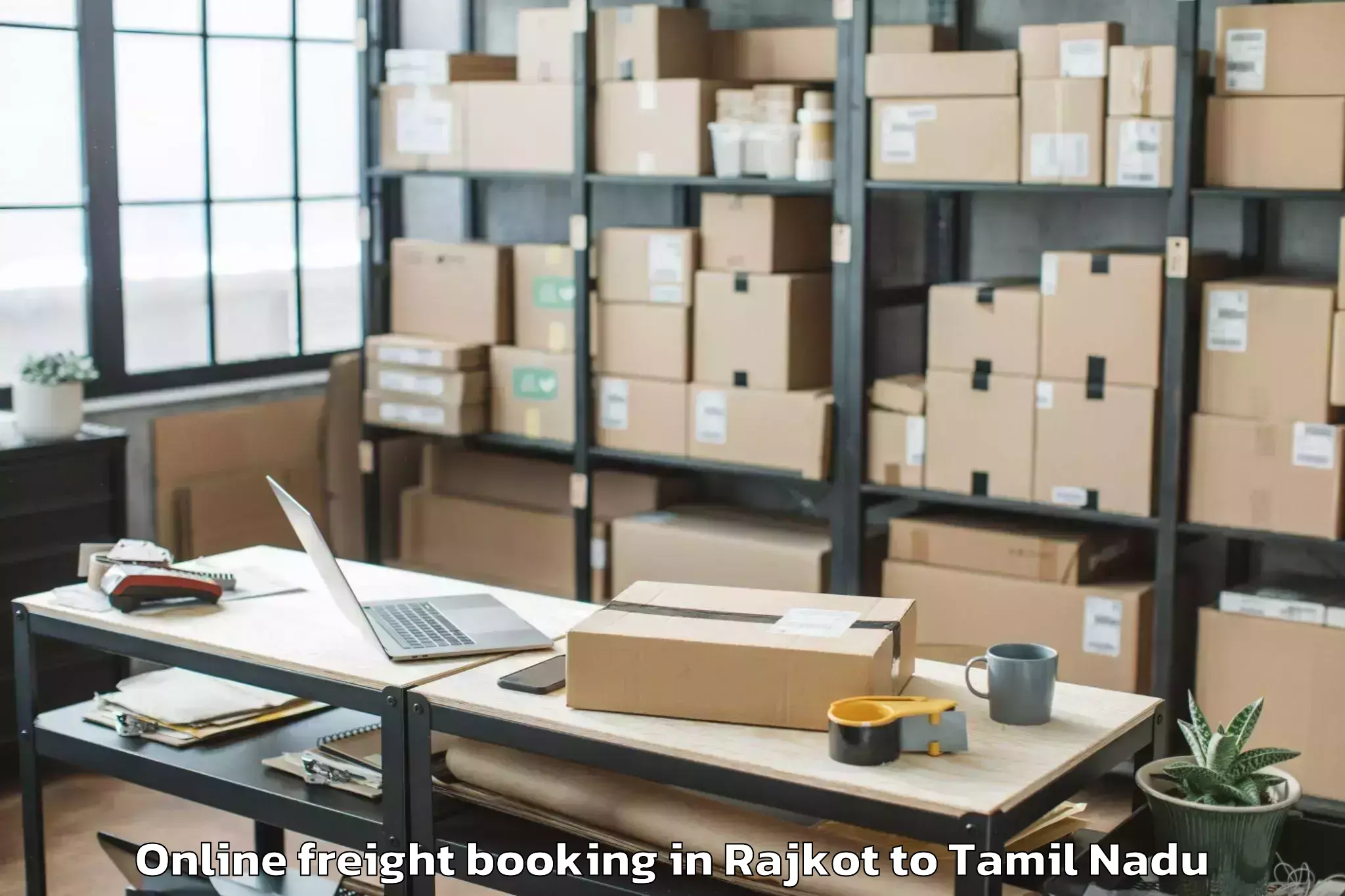 Easy Rajkot to Ramapuram Online Freight Booking Booking